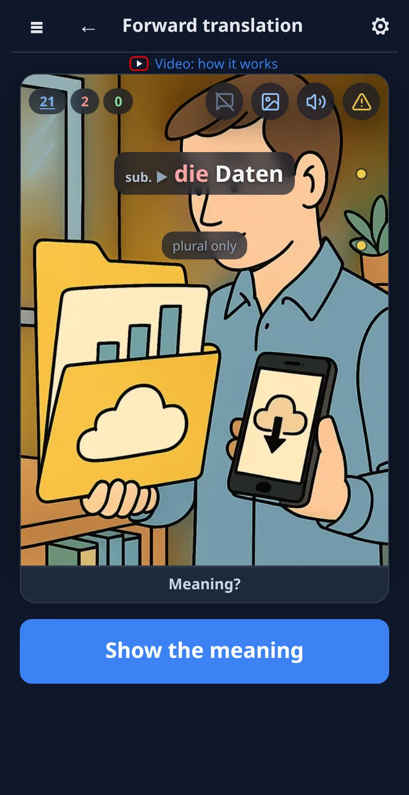 Some nouns have no plural, some are plural only: the card says it under the word