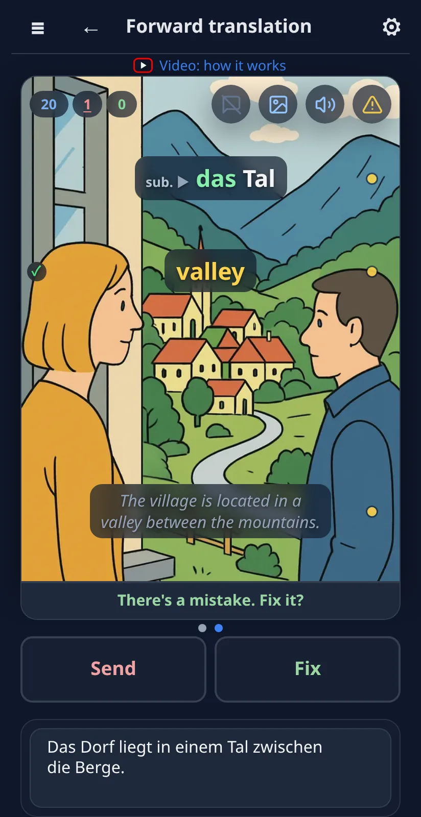 A mistake? The AI says so and lets you fix it once: Fix